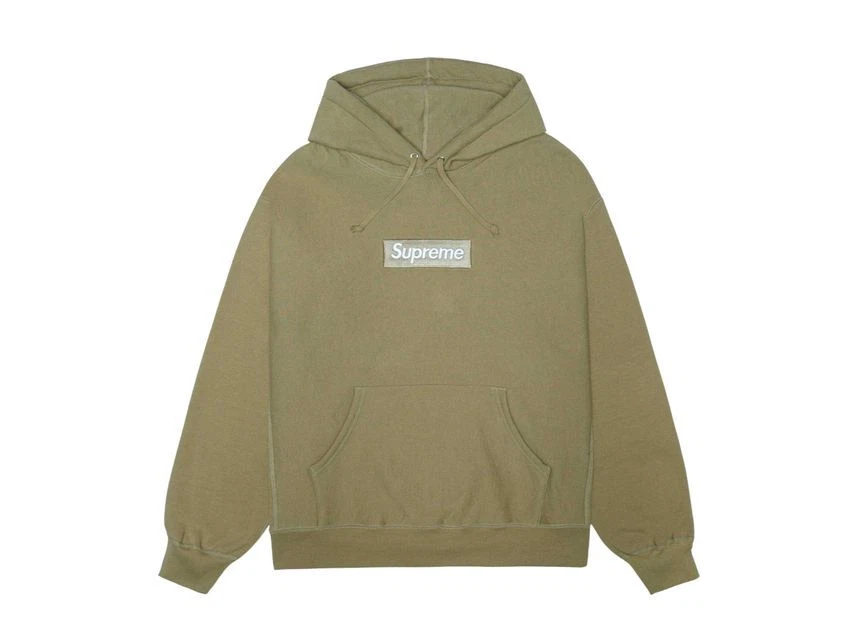 Sweat à capuche logo Supreme Box sable foncé (23FW)