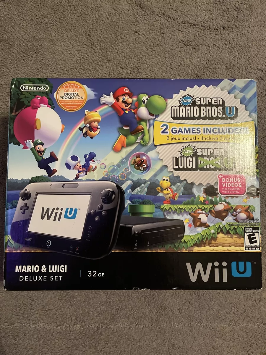 Nintendo Wii U Mario & Luigi Deluxe Set 32 GB Black Console (NTSC) for sale  online