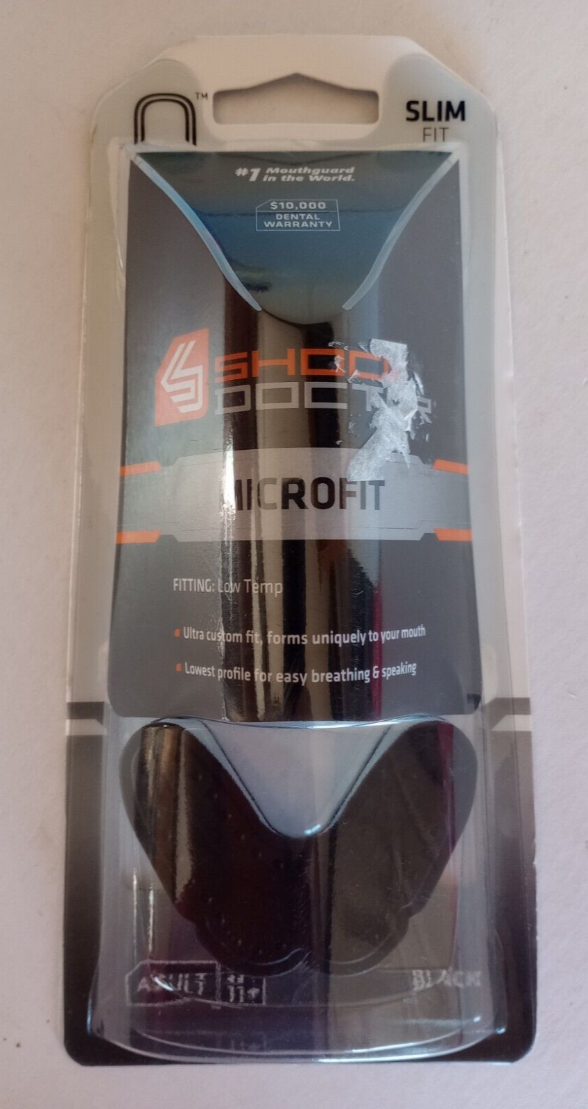 Shock Doctor Slim Fit Microfit Mouthguard Mouth Guard Black Football