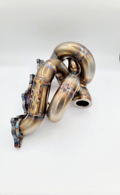 SYP MITSUBISHI LANCER EVOLUTION 7/8/9 BOTTOM MOUNT STAINLESS MANIFOLD T3T4VBAND