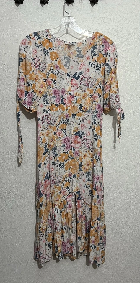 Vestido Babydoll Femenino Fluido Coqueta Cottagecore Floral Pequeño Hada Y2K Foto 2 de 4