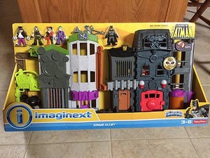 Fisher Price Imaginext Legends of Batman Crime Alley set 5 figure Gotham City