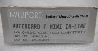 Millipore WGFG01HC1 Wafer Guard Filter, 1/4'' O-Ring Seal VCO Compatible, NEW