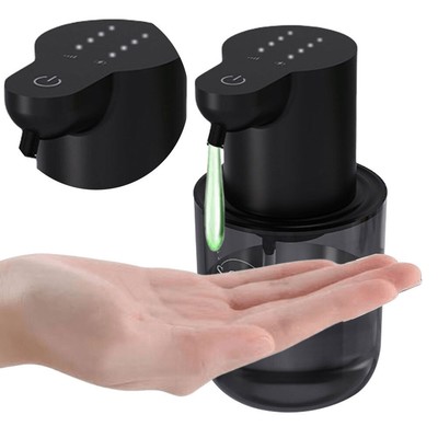 DE* 400ml Touchless Soap Dispenser Automatic Gel Soap Dispenser for Bathroom(Bla