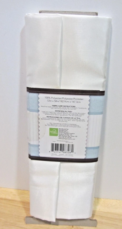 Crafty Cuts100% Cotton Fabric WHITE - 2 yds (72" x 44") - Image 2 of 3