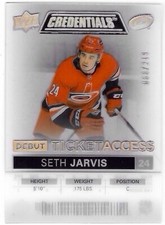 Seth Jarvis 2021-22 Credentials Debut Ticket Access Acetate /249 Rookie DTA RC