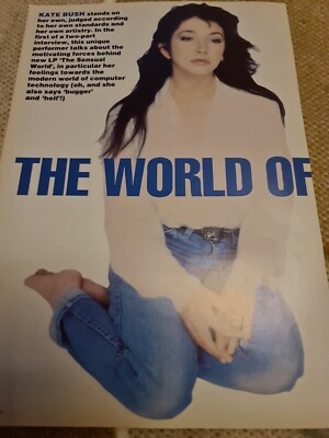 Vintage KATE BUSH / MICHAEL MONROE HANOI ROCKS A4 POSTER RAW MAGAZINE CLIPPING 