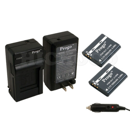 Progo 2 x Li-90b batterie + kit chargeur pour Olympus XZ-2 SH-50 dur TG-1 TG-2 - Photo 1/1