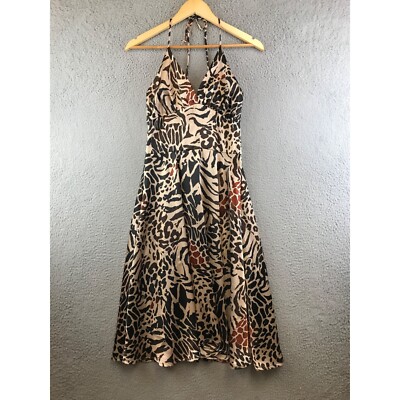 Charlotte Russe animal print halter neck dress size S | eBay