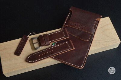 26 mm Kit cinturino custodia MTstraps Handmade Italien Leder Watch Strap Pouch