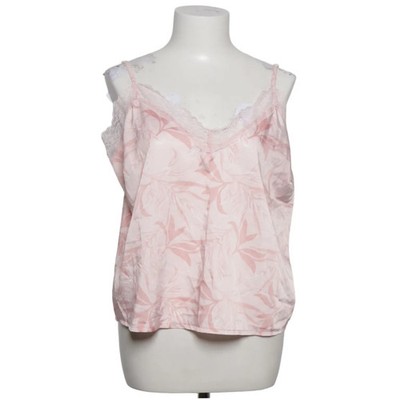 DeFacto, Tank­top, Größe: XL, Pink/Weiß/Mehrfarbig, Blumen, Spitze, Damen #iIV