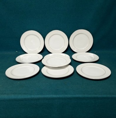 Set 10 Four Crown China Southampton 384 White Floral 7.5'' Salad Plates