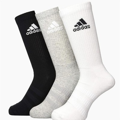 Adidas Herrensocken Baumwolle Sport weich reichhaltig Sportsocken 3 Paar UK Größe 8,5-10