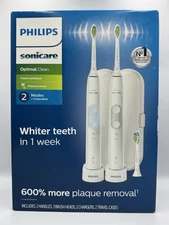 👉 Philips Sonicare Optimal Clean 2-Handle Rechargeable Toothbrush + 3 Heads