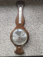 vintage banjo-style barometer and thermometer,
