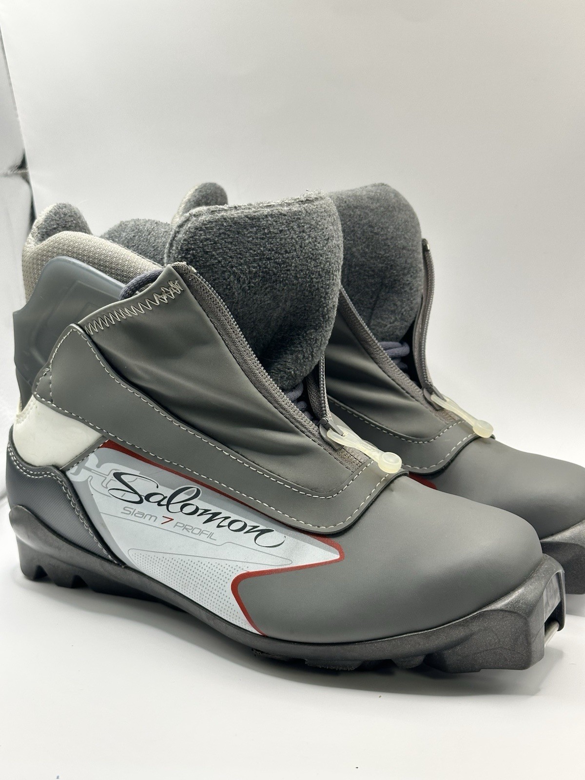 Scarponi da sci di fondo Salomon Slam 7 Profil SNS grigi da donna taglia 7 5