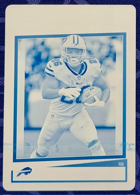 2022 score football devin singletary printing plate 1/1