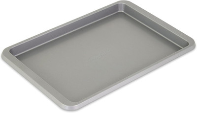9X13In Nonstick Aluminized Steel Baking Sheet, Contour Silver