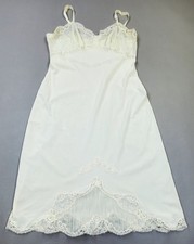 Vintage 60s Rogers Run Proof Tricot Nylon Sheer Pintucked Pleat Dress Slip Sz 36