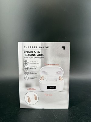 Sharper Image SI-ARER-950 Smart OTC Hearing Aids Noise Cancelling New
