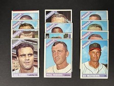 1966 Topps Baseball Lot- Atlanta Braves -  12 different - low-mid grade