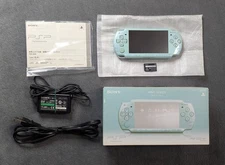 Sony PSP-2000 - Mint Green - Complete In Box! - Tested/Working - Ark4