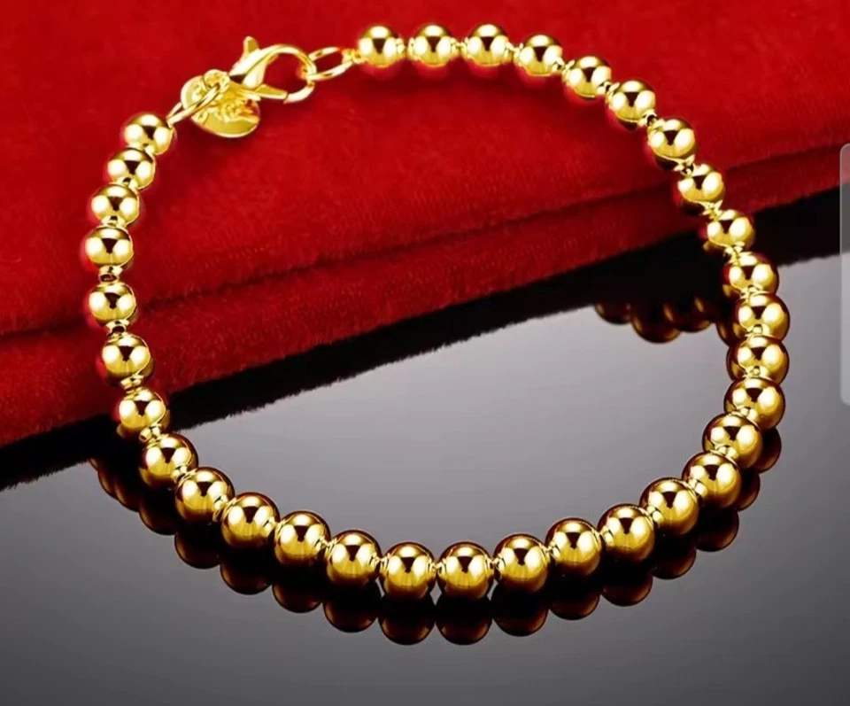 Damen Perlen Armband Edelstahl 18K Vergoldet - Bild 2 von 2