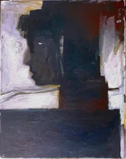 Modern Portrait Cubist Industrial Surrealism Oil Painting 16x20 Canvas Signed