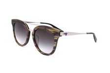 Trussardi STR232F GREEN TEA STRIPE 56/23/150 Women's Sunglasses