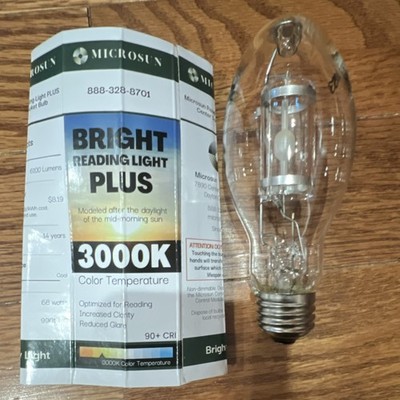 Microsun Bright Reading Light Plus Standard Bulb 68W 3000K 6100 Lumens 90+ CRI