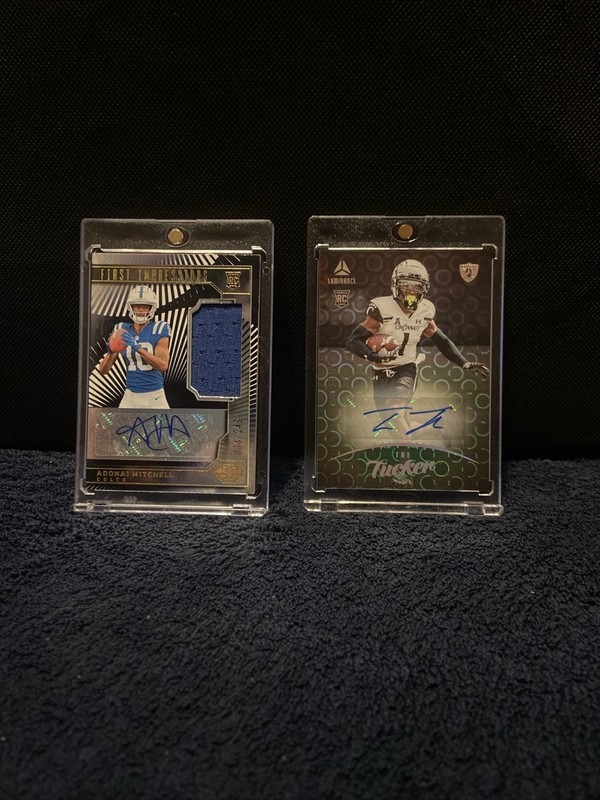 Tre Tucker ROOKIE AUTO 25/25 BOOK END and Adonai Mitchell RPA 084/249 *see Pics