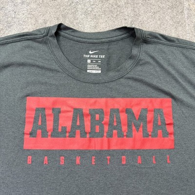 Alabama Crimson Tide Nike Shirt Men 2XL Dark Gray DRI-FIT Performance Crew Neck