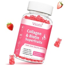 Sugar Free Collagen Gummies for Women Men Multi Collagen Peptides Gummies Typ...