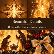 Angel Blessing Wall Light Starglow Cascading Christmas Glowing Stars Angel Light — image 5