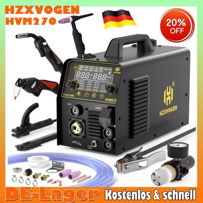 6-in-1 Kombi-Schweißgerät 200A IGBT MIG/HF-WIG/Plasma 220V Synergie-Modus  DE