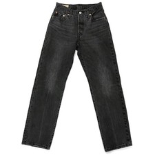 Levi  s 501 90s Jeans Women's 24x30 Premium Denim High Rise Button Fly Black Fade