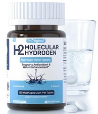 Hydrogen Water Tablets - 12 PPM H2 Molecular Hydrogen - 120 mg Magnesium-Base...