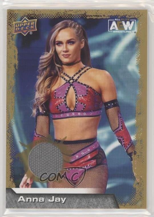 2022 Upper Deck AEW All Elite Wrestling Gold Mat Relics Anna Jay #77 2y5