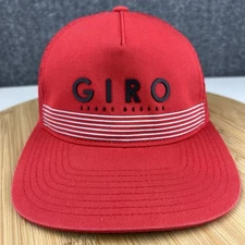 Giro Sport Design Trucker Hat Cap Snapback Adjustable Red Mesh Back