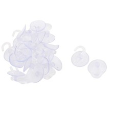 Rubber Window Glass Wall Suction Cup Hook Sucker Hanger Clear 25mm Dia 23pack