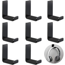 8 Pcs Headphone Hanger Headphone Holder Wall Hook Desk Bulk Adhesive Headset ...