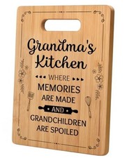 Grandma Gifts, Grandma Birthday Gifts - Unique Cutting Board - 13.2"L x 9.3"W