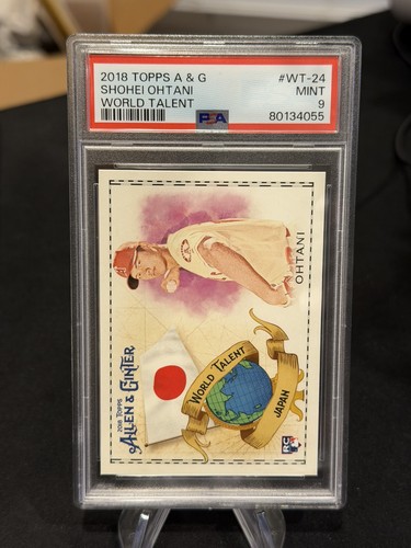 2018 ALLEN & GINTER WORLD TALENT #WT-24 SHOHEI OHTANI ROOKIE RC PSA 9