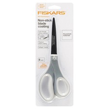 Fiskars 8" Non-Stick Titanium Softgrip Scissors All Purpose Shears 154130-1001