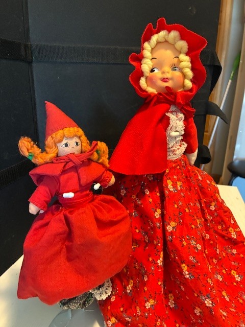 dolls Topsy -Turvy two sizes of Little Red Riding Hood