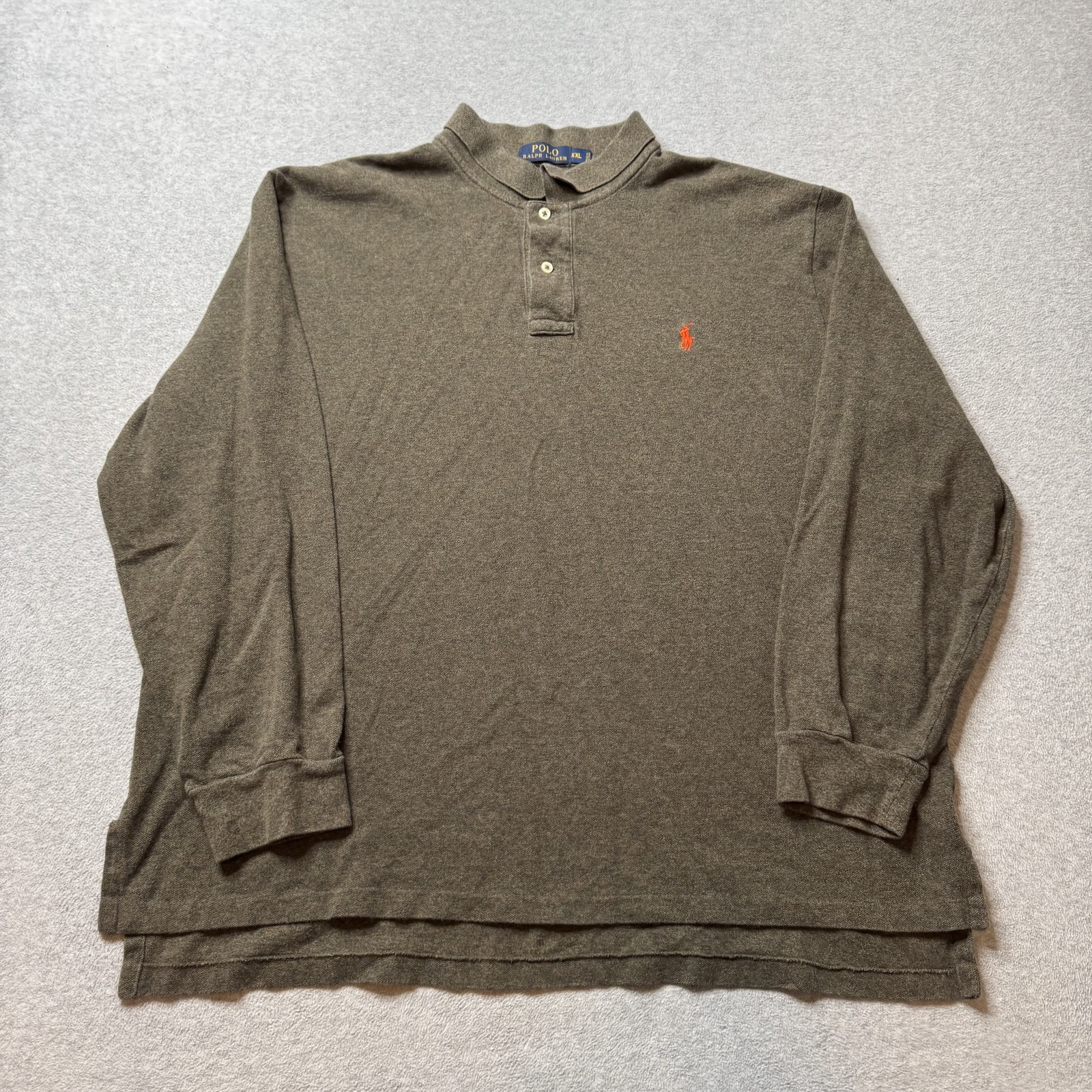 Polo Ralph Lauren camicia uomo 2XL XXL verde cotone preppy pony casual adulto