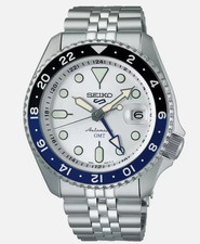 Seiko 5 Five Sports SSK033 SKX GMT Automatic Watch 100m Silver Dial SSK033K1