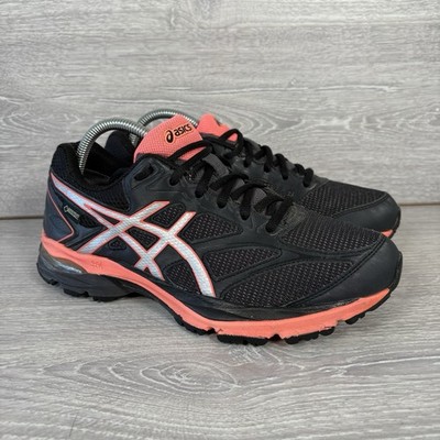 Asics Turnschuhe Damen schwarz orange UK-Größe 6,5 Laufschuhe Gel Pulse 8 Goretex