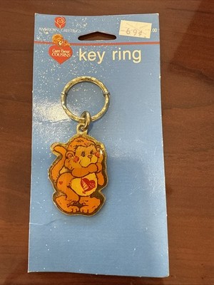 Vintage Care Bears Cousin Playful Heart Monkey Keychain