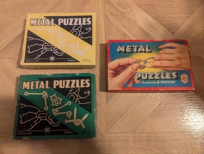 Vintage Metall Puzzle Kits x3 HPGS und Merit Made in London
